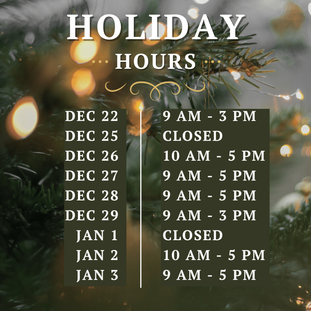 AMI’s 2023 – 2024 Holiday Hours